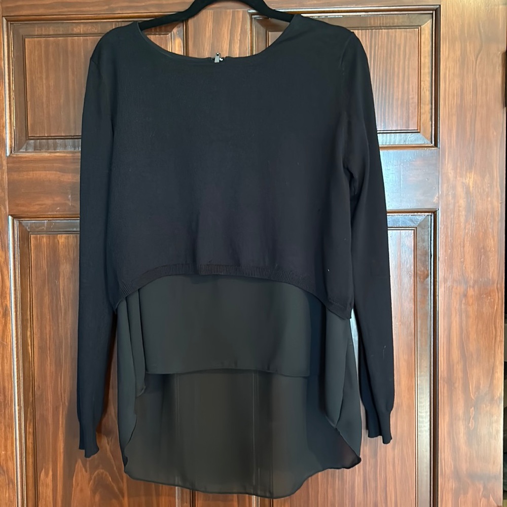 Elan women’s black sweater tunic length